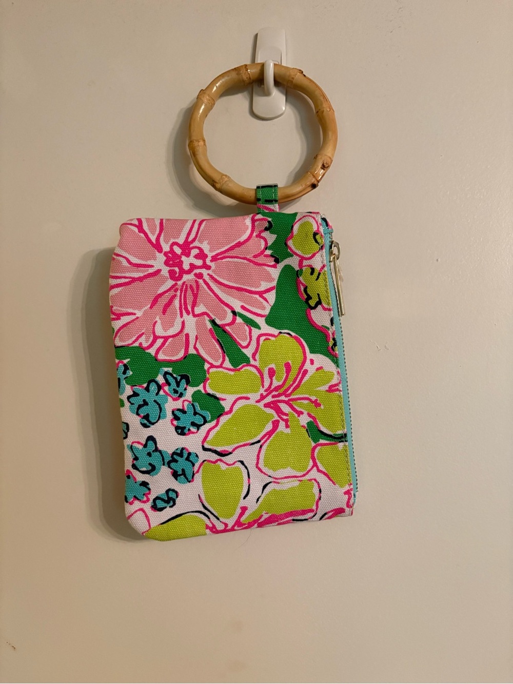 Lilly Pulitzer for Target Floral Wristlet Pouch in Pink, Green & Aqua